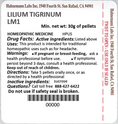 Lilium Tigrinum Lm1 30g (Lilium Tigrinum Lm1 30g)